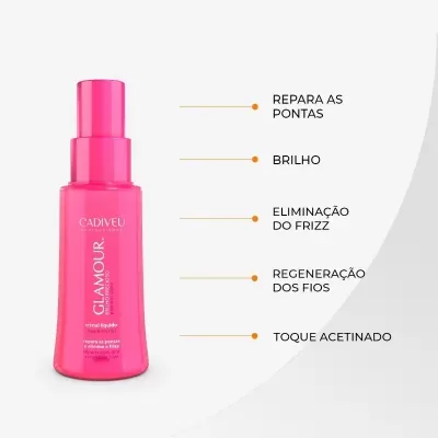 Reparador&#x20;de&#x20;Pontas&#x20;Cadiveu&#x20;Glamour&#x20;Cristal&#x20;L&#x00ED;quido&#x20;65ml