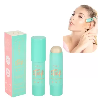 Stick de maquilhagem Vizzela Shine & Glow azul turquesa com letras cor de laranja e dourado