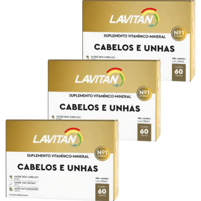 Lavitan&#x20;Vitamina&#x20;Para&#x20;Cabelos&#x20;E&#x20;Unhas&#x20;Com&#x20;60&#x20;C&#x00E1;psulas&#x20;-&#x20;&#x2705;PRONTA&#x20;ENTREGA