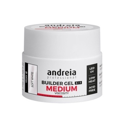 Gel para unhas Andreia Builder Gel Medium em frasco branco
