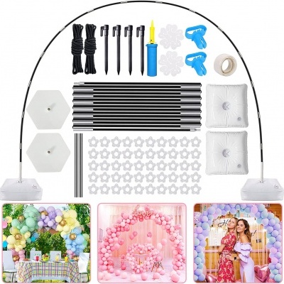 Kit para montagem de arco de balões para decoração de festas com peças metálicas e plásticas
