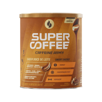 Embalagem de Super Coffee Caffeine Army sabor doce de leite