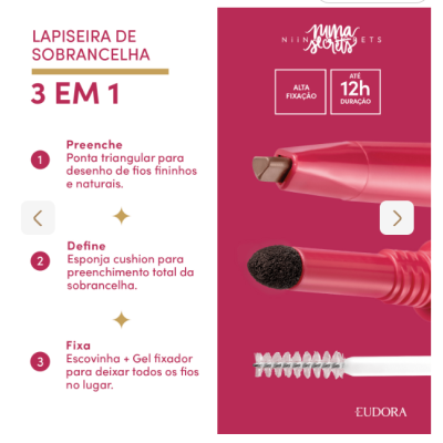 Lapiseira&#x20;de&#x20;Sobrancelha&#x20;3&#x2F;1&#x20;Niina&#x20;Secrets