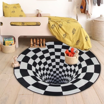 Tapete&#x20;Antiderrapante&#x20;Ilus&#x00E3;o&#x20;&#x00D3;tica&#x20;Geom&#x00E9;trica&#x20;3D