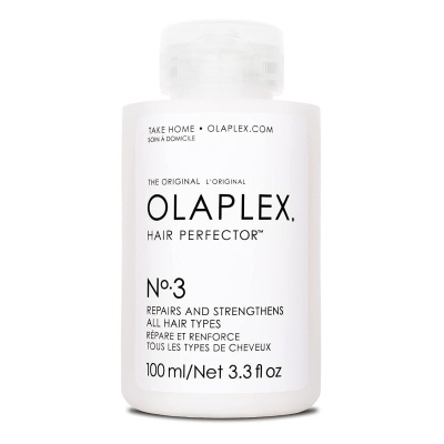 Frasco branco de Olaplex Hair Perfector Nº3