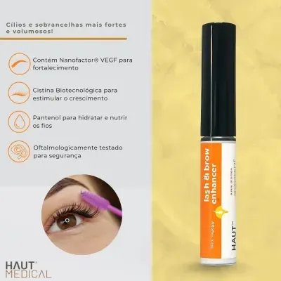 S&#x00E9;rum&#x20;para&#x20;C&#x00ED;lios&#x20;e&#x20;Sobrancelhas&#x20;Haut&#x20;Medical&#x3A;&#x20;Fortalecimento&#x20;e&#x20;Volume