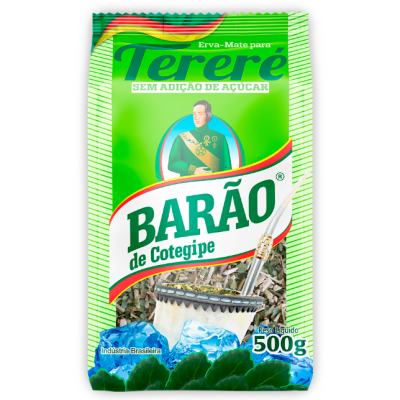 Pacote verde de erva-mate para Tereré BARÃO de Cotegipe 500g