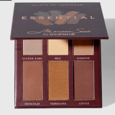 Paleta de contorno Essential de Mariana Saad por OCE'ONE com seis cores