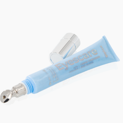 Creme contorno de olhos Eyescare em embalagem azul clara com tampa prateada