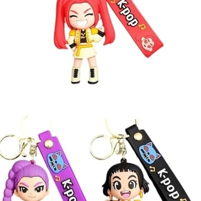 Mochila&#x20;Escolar&#x20;K-POP&#x20;Demon&#x20;Hunters&#x20;Rumi,&#x20;Mira&#x20;e&#x20;Zoey&#x20;com&#x20;Rodinhas&#x20;&#x2B;&#x20;Estojo&#x20;de&#x20;Escrita&#x20;e&#x20;Chaveiro