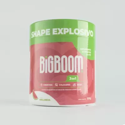 Embalagem de suplemento alimentar em pó BiGBOOM com sabor melancia