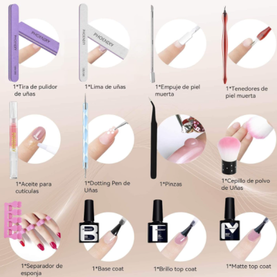 Kit&#x20;2&#x20;-&#x20;Unhas&#x20;em&#x20;Gel&#x20;Catalisador&#x20;UV&#x2F;LED&#x20;&#x2B;&#x20;12&#x20;Cores&#x20;&#x2B;&#x20;Base&#x20;&amp;&#x20;Top&#x20;Coat&#x20;&#x20;&#x2705;PRONTA&#x20;ENTREGA
