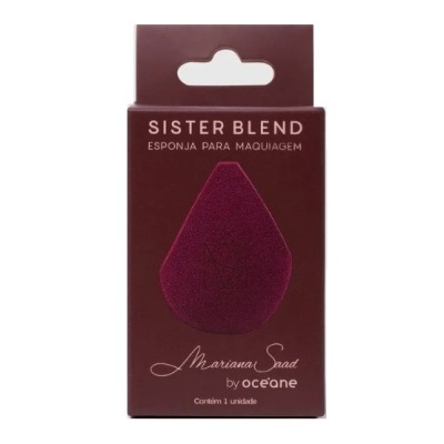 Embalagem vinho com esponja de maquilhagem vinho em formato gota