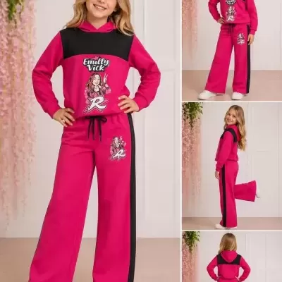 Conjunto&#x20;Moletom&#x20;Emilly&#x20;Vick&#x20;Feminino&#x20;Pink&#x20;com&#x20;Capuz&#x20;e&#x20;Cal&#x00E7;a&#x20;Boca&#x20;Larga&#x2705;PRONTA&#x20;ENTREGA