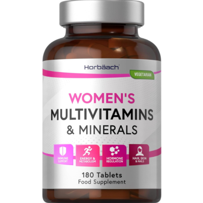 Frasco de Multivitaminas e Minerais para Mulheres