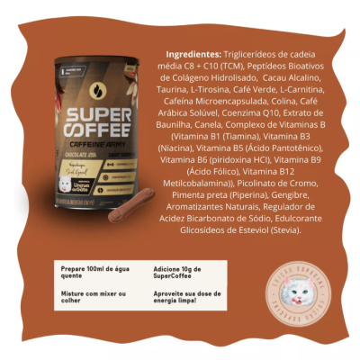 SuperCoffee&#x20;L&#x00ED;ngua&#x20;de&#x20;Gato&#x20;380g&#x20;-&#x20;Caffeine&#x20;Army&#x2705;PRONTA&#x20;ENTREGA