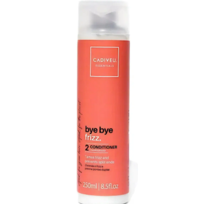 Frasco coral de condicionador CADIVEU bye bye frizz 250ml