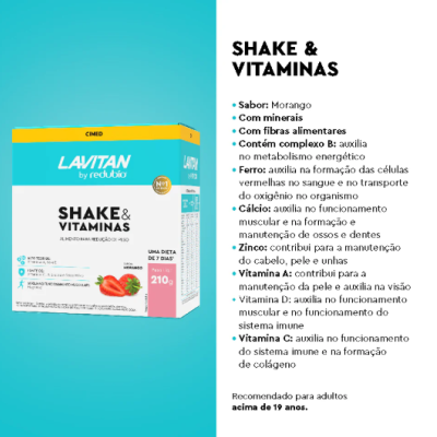 Lavitan&#x20;by&#x20;Redub&#x00ED;o&#x20;Shake&#x20;Morango&#x20;210g