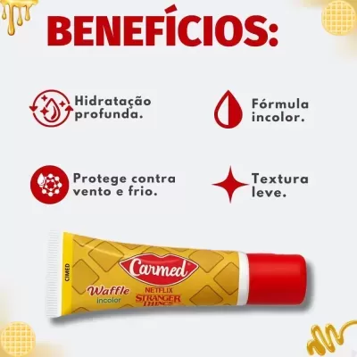 Carmed&#x20;Netflix&#x20;Stranger&#x20;Things&#x20;Waffle&#x20;Incolor&#x20;10g&#x2705;PRONTA&#x20;ENTREGA