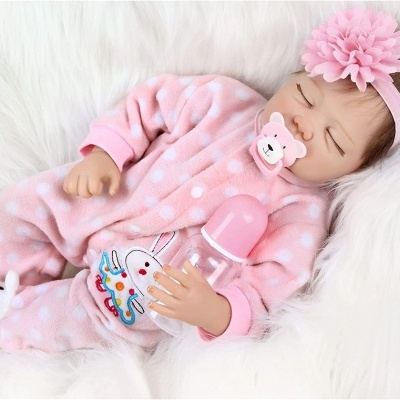 Boneca&#x20;Reborn&#x20;Realista&#x20;Beb&#x00E9;&#x20;Rec&#x00E9;m-nascido&#x20;Pintada&#x20;&#x00E0;&#x20;M&#x00E3;o&#x20;55&#x20;cm