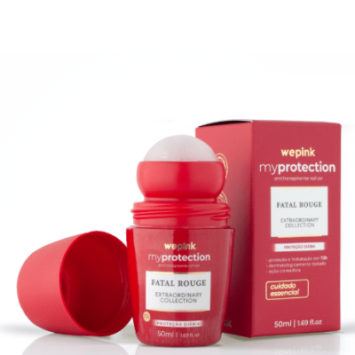 Desodorizante roll-on vermelho wepink my protection 50ml com embalagem