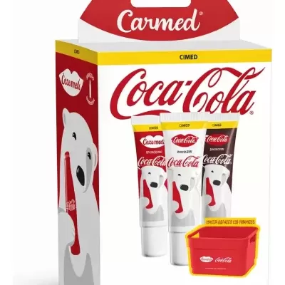 Carmed&#x20;Kit&#x20;Coca-cola&#x20;3&#x20;Hidratantes&#x20;Labiais&#x20;&#x2B;&#x20;Engradado&#x2705;PRONTA&#x20;ENTREGA