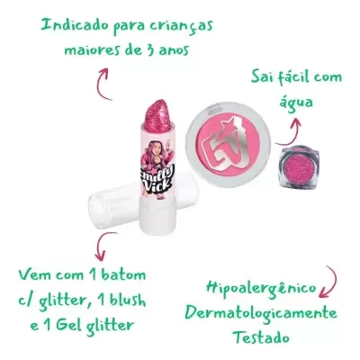 Kit&#x20;Beauty&#x20;Mix&#x20;Emilly&#x20;Vick&#x20;Dos&#x20;Rosa&#x20;Maquiagem&#x20;-&#x20;Brink&#x20;Model&#x2705;PRONTA&#x20;ENTREGA