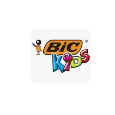 Logótipo BIC KIDS colorido com fundo branco