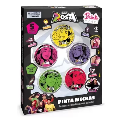 Kit&#x20;5&#x20;Sombras&#x20;Pinta&#x20;Mechas&#x20;Dos&#x20;Rosa&#x20;Emilly&#x20;Vick&#x20;Brink&#x20;Model