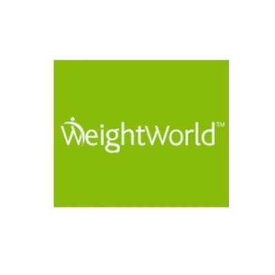 Logótipo WeightWorld em fundo verde
