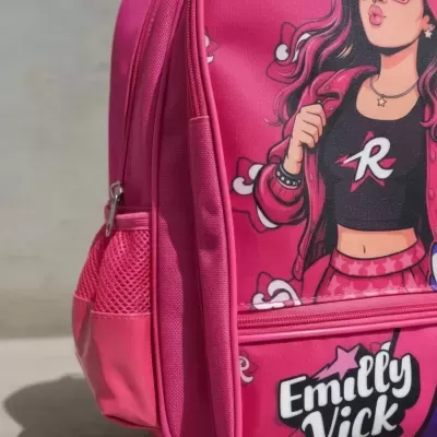 Mochila&#x20;Escolar&#x20;Emilly&#x20;Vick&#x20;Rosa&#x20;20L&#x2705;PRONTA&#x20;ENTREGA