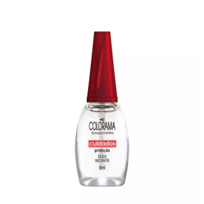 Frasco de óleo secante para unhas COLORAMA com tampa vermelha