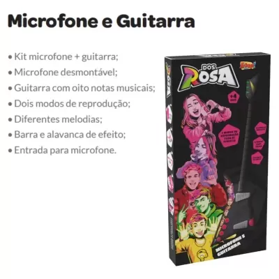 Microfone&#x20;e&#x20;Guitarra&#x20;Musical&#x20;Emilly&#x20;Vick&#x20;&#x2013;&#x20;Preto&#x20;&#x2F;&#x20;Dos&#x20;Rosa