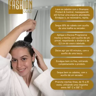 Kit&#x20;Escova&#x20;Progressiva&#x20;Fashion&#x20;Gold&#x20;300g&#x20;&#x2705;PRONTA&#x20;ENTREGA