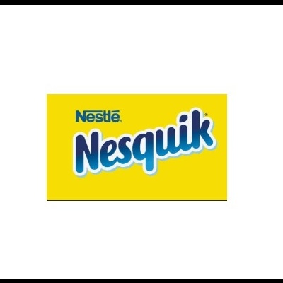Logótipo Nestlé Nesquik em fundo amarelo