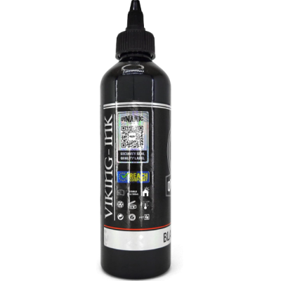 Garrafa preta de tinta Viking-Ink com tampa aplicadora