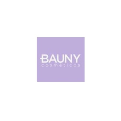 Logótipo BAUNY cosméticos em fundo lilás