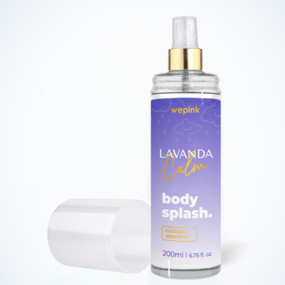 Frasco de spray Lavanda Calm body splash da marca wepink