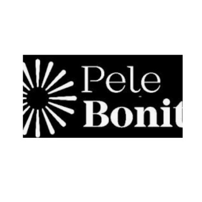 Logótipo Pele Bonita em fundo preto com desenho branco