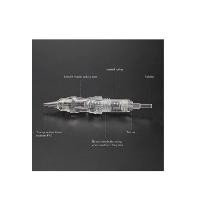 Peça técnica transparente com partes identificadas por texto sobre fundo negro