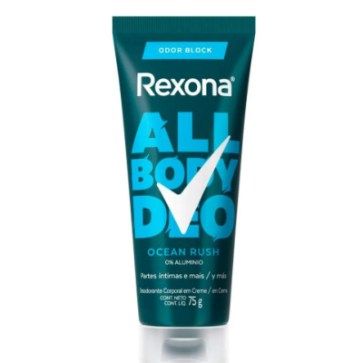 Tubo de desodorizante Rexona All Body Deo Ocean Rush azul escuro