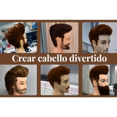 Cabe&#x00E7;a&#x20;de&#x20;Treino&#x20;Masculino&#x20;Cabeleireiro&#x20;e&#x20;Barbeiro&#x20;100&#x25;&#x20;Cabelo&#x20;Humano&#x20;&#x2705;PRONTA&#x20;ENTREGA