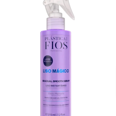 frasco spray lilás sérum alisador gradual Plástica dos Fios