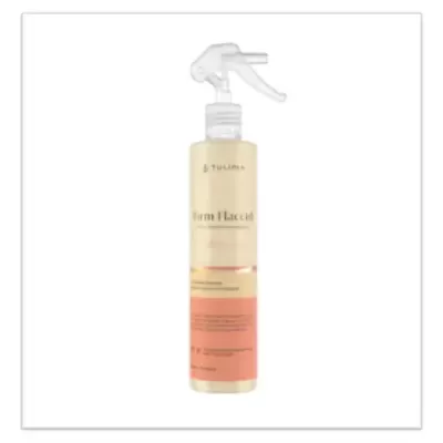 Frasco de spray TULIPIA com rótulo creme e coral
