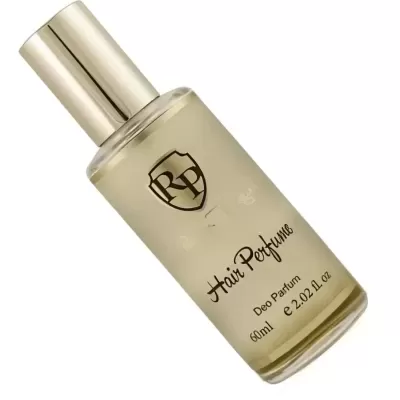 Frasco de perfume para cabelo com tampa dourada