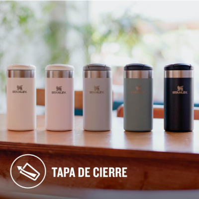 Stanley&#x20;Aerolight&#x20;Transit&#x20;Thermos&#x20;Caf&#x00E9;&#x20;Copo&#x20;de&#x20;Bebidas&#x20;Quentes&#x20;-&#x20;Creme&#x20;Met&#x00E1;lico