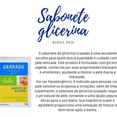 Sabonete&#x20;Barra&#x20;Glicerina&#x20;Granado&#x20;Beb&#x00EA;&#x20;Tradicional&#x20;90g&#x20;&#x20;&#x2705;PRONTA&#x20;ENTREGA