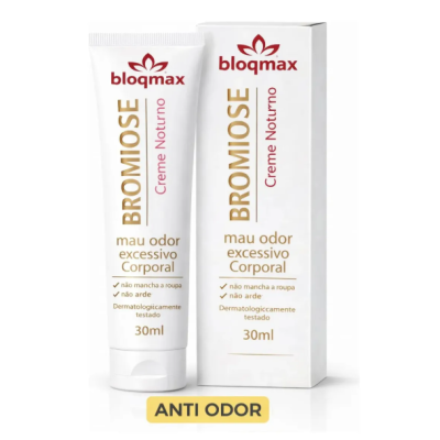 Creme Bloqmax Bromiose para mau odor corporal em embalagem branca