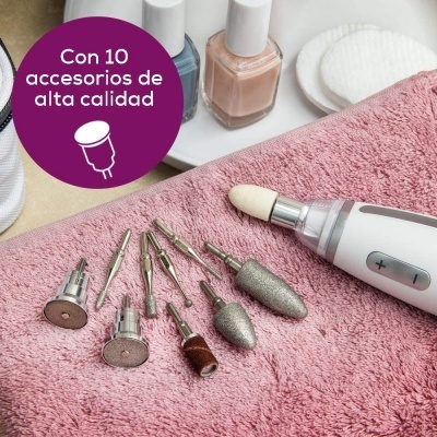 Broca&#x20;Luz&#x20;LED&#x20;Manicure&#x2F;Pedicure&#x20;&#x2B;10&#x20;Acess&#x00F3;rios&#x20;Alta&#x20;Qualidade&#x20;Safira&#x20;e&#x20;Feltro