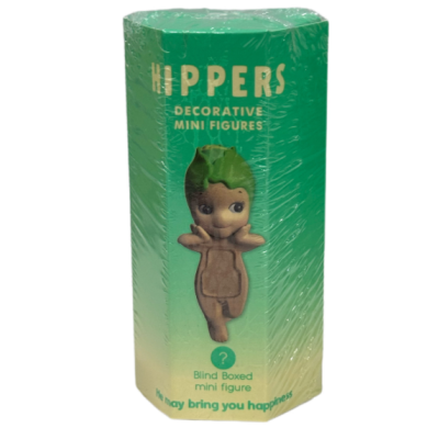 Caixa de figura decorativa miniatura Hippeps em verde e bege